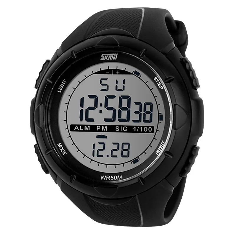 Bambini Orologio Sportivo 50M Impermeabile Digitale LED 7 Colore Controluce Multifunzionale Elettronica Moda Plastica Lunetta e Morbida Gomma Band Outdoor Orologio da Polso Ragazzi Ragazze (Viola