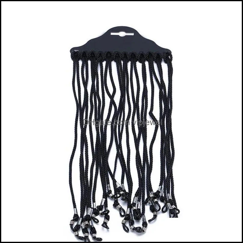 Catene per occhiali Accessori per occhiali Moda Colore nero Occhiali per occhiali Occhiali da sole Cordoncino per collo String Hold Dhsdl