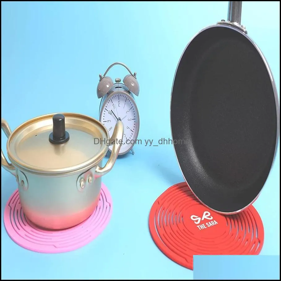 Mats & Pads Spot supply basket silicone red wine bag practical can be used as heat insulation pad and can add luminous effect