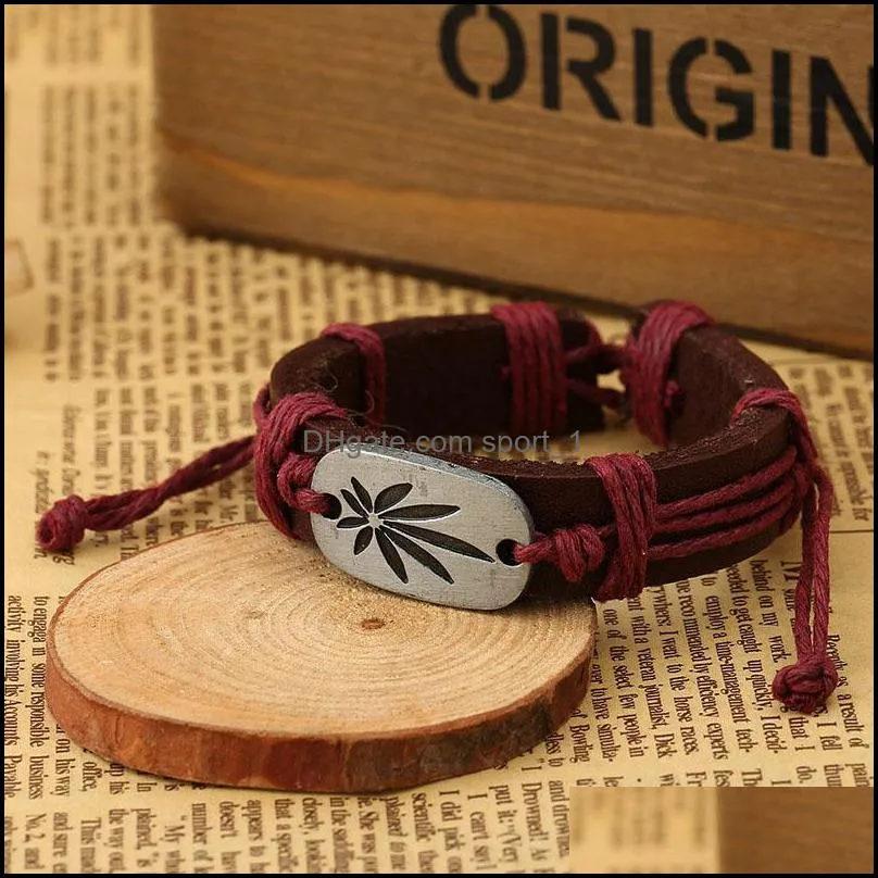 charms bracelets handmade braid bracelets bangles fashion jewelry genuine leather bracelet