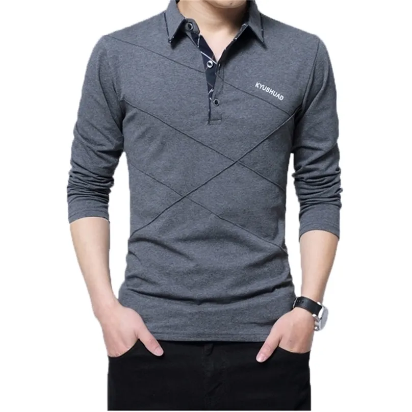 5xl Koszulka polo Mężczyźni Plus Size 3xl 4xl jesień Button MARNE MASE MĘŻCZYZNA POLO SHIRT LONG Casual Male Shirt Shirt Shirts 220514