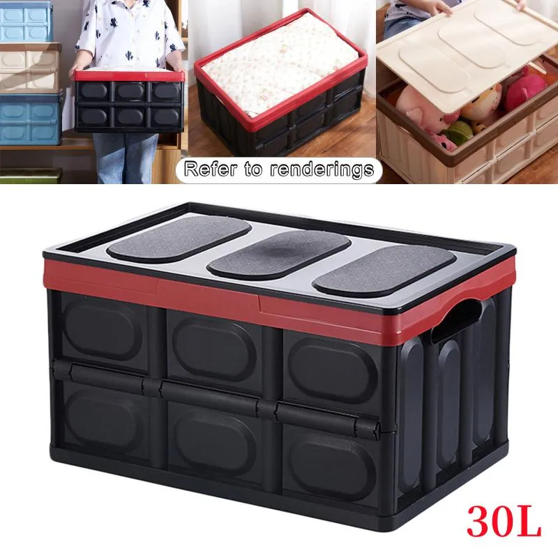 Car Organizer Foldable Storage Box PP Multifunctional Trunk Travel Container Tool For Outdoor Vacation BBQ LakeCar