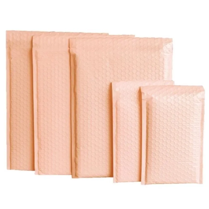 2550Pcs Pink Poly Mailers Padded lopes Bulk Bubble Lined Wrap Polymailer for Packaging Gift Bags 220704