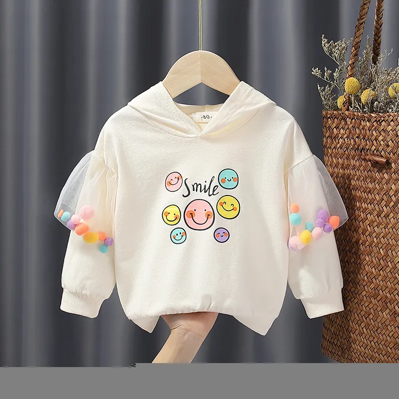 Hoodies & Sweatshirts Spring Puff Sleeve Sweatshirt Kids Clothes Girls Top 220823