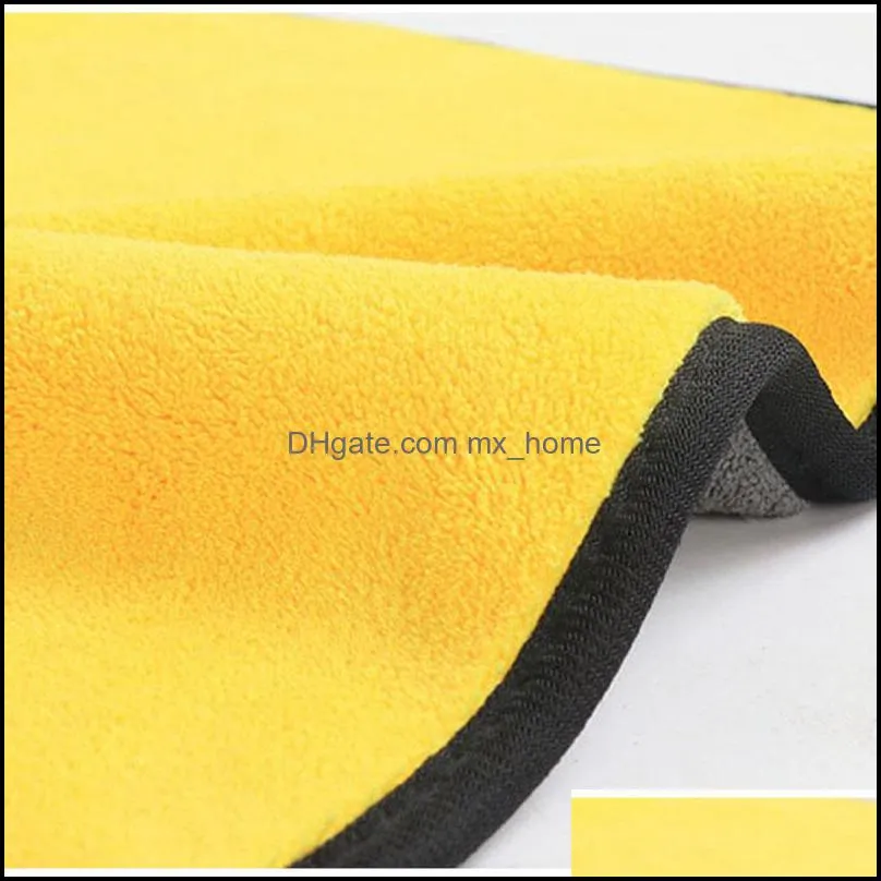 thickening towel double side coral fleece fine fiber car care washcloth multi function strong thickened towels vtky2307