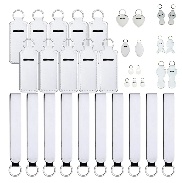 DIY Sublimation Neoprene Chapstick Holder Keychain Set