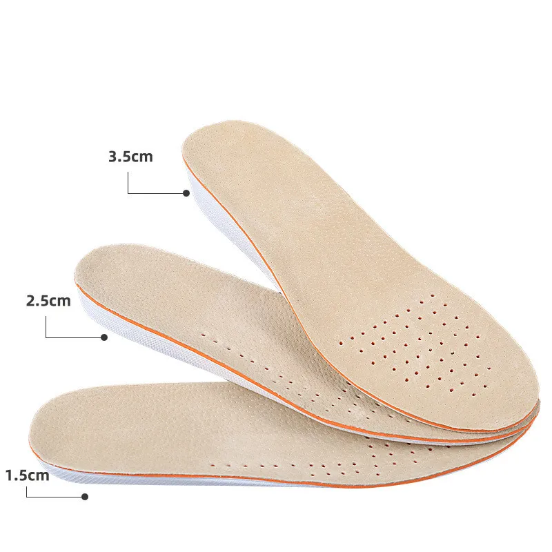 Height Increase Insoles For Growth 1.5/2.5/3.5cm Invisible Height Lift Insole Inner Shoes Sole Heel Heightening Insert