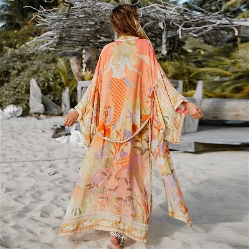 Summer Women Cardigan Stitch Robe Cocktail Sexcy Boho Maxi