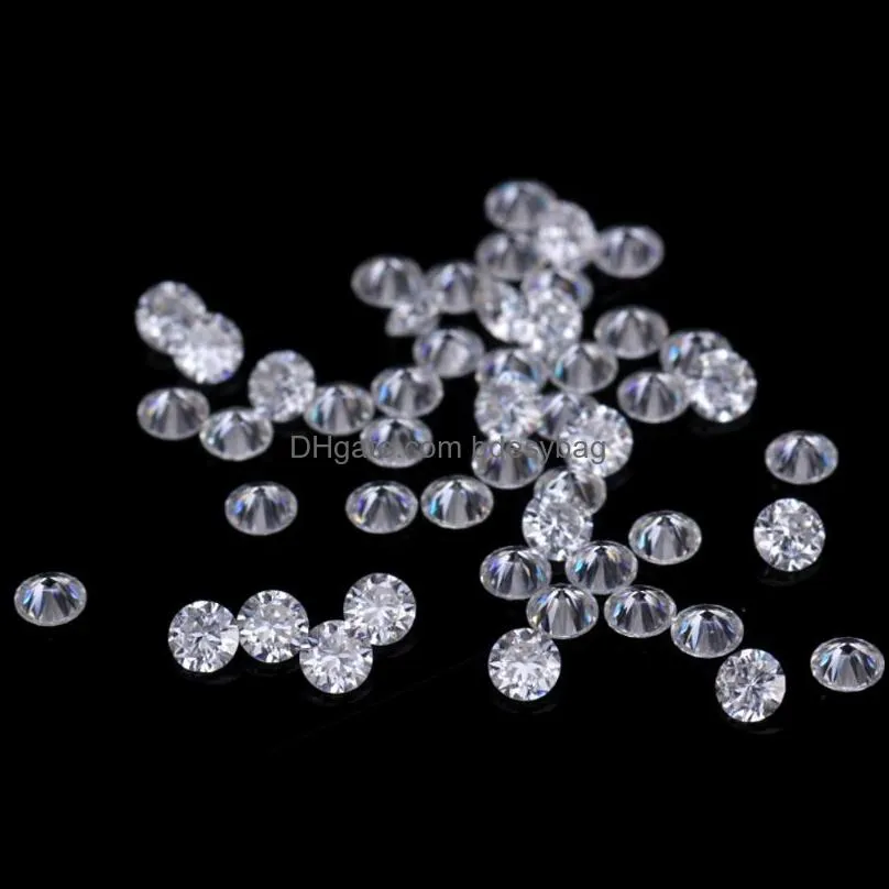 1.3mm small size moissanit color Round brilliant cut loose beads jewelry DIY bracelet Total