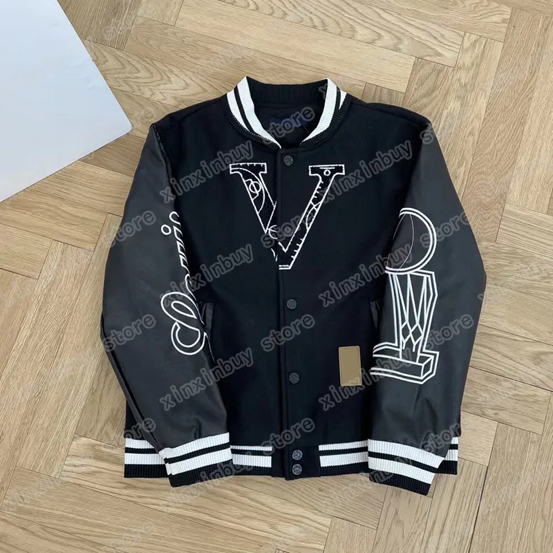 22ss Designers Jackets Men Women Basketball towel letter Embroidery Woollen Lapel Neck Streetwear white blue black M XL