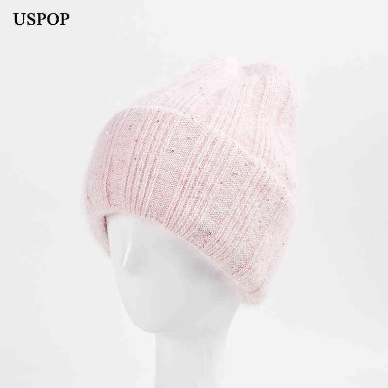 Beanie/Skull Caps Ball Caps USPOP New Women's Hats Winter Thick Warm Knitte Hat T220823