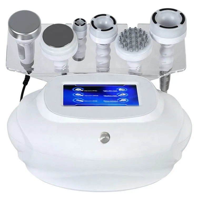 Multifunctional beauty slimming instrument 6 in 1 Belly fat removal cavitation RF 80k liposuction vacuum machine device for Dissolve fat body shaping