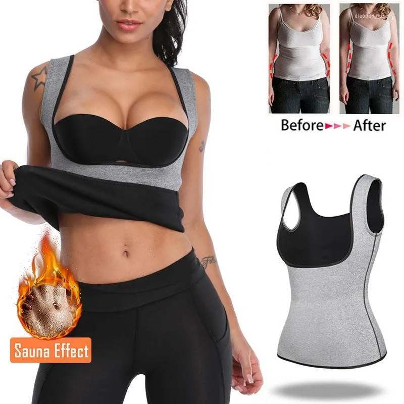 Kadın şekillendiricileri kadın sauna ter yelek kilo kaybı shapewear bel eğitmeni karın zayıflama kılıfı egzersiz vücut şekillendirici korse fitness ince üst