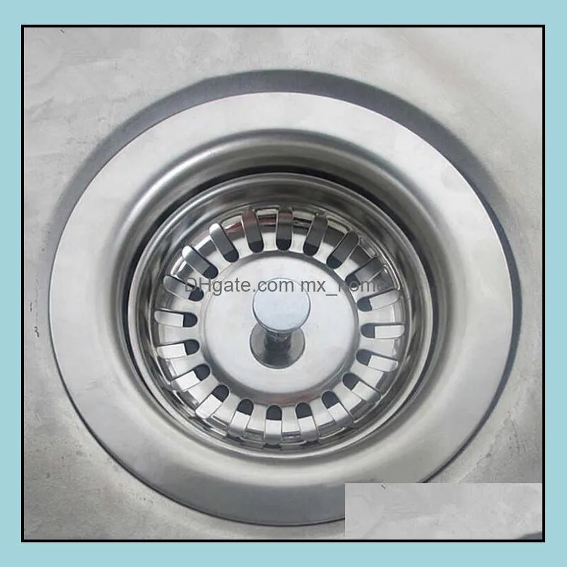 High Quality 79.3mm 304 Stainless Steel Kitchen Drains Sink Strainer Stopper Waste Plug Filter Bathroom Basin Drain