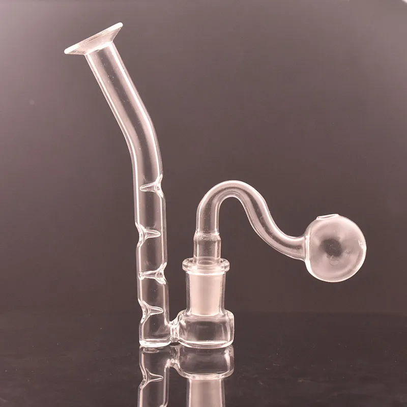 6inch 14mm dişi cam nargile adaptörü ağızlık ark içbükey deliği ile j-hook adaptörü dab teçhizat bong sigara aksesuarları 2 adet