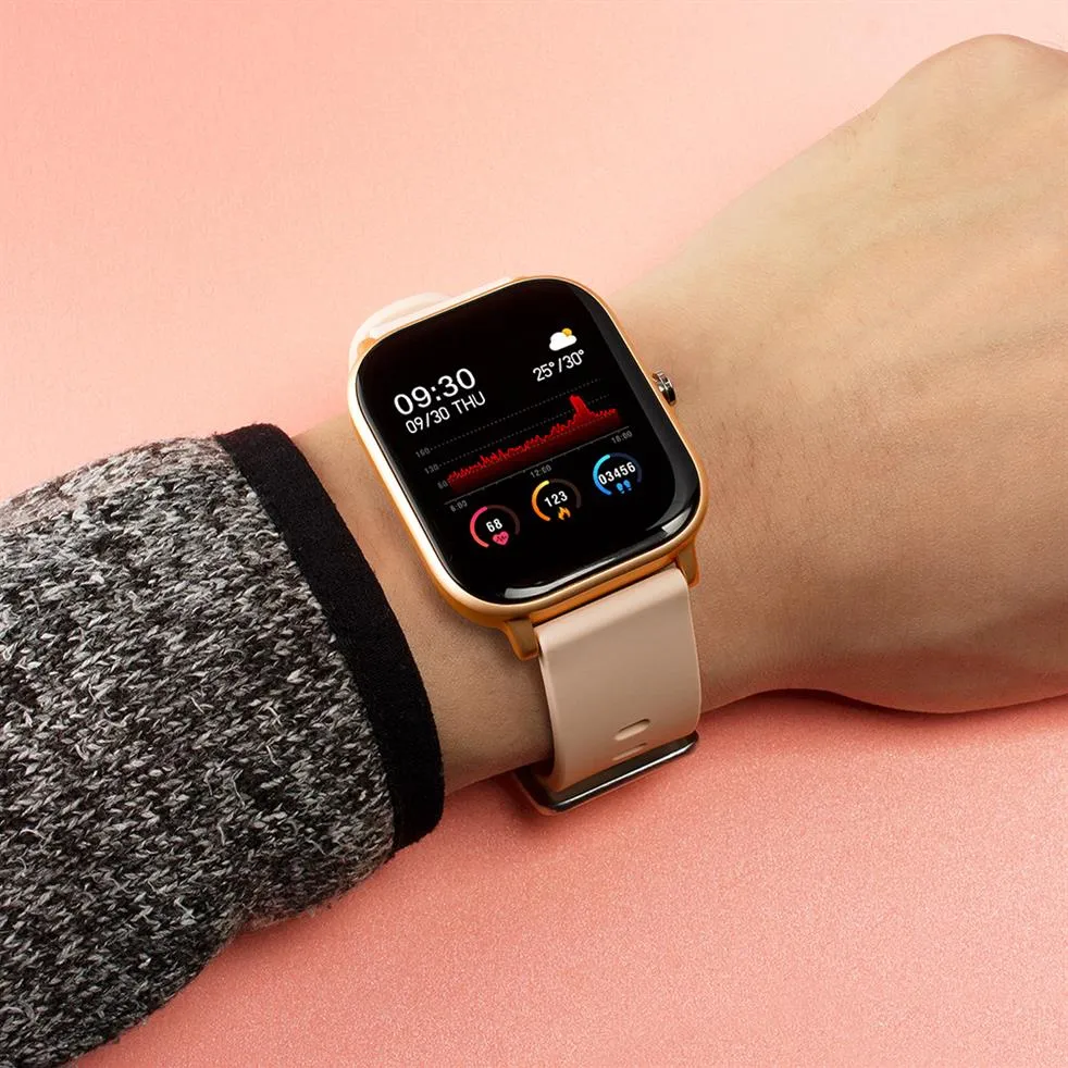 P8 SmartWatch 1.4 pollici Smart Watch Uomo Full Touch Touch Fitness Tracker Blood Pressure Clock Orologi Donne GTS per Xiaomi309V