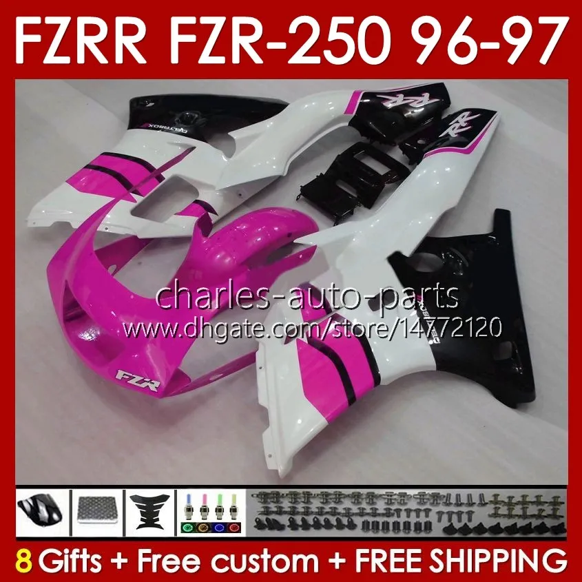 Fairings For YAMAHA FZRR FZR 250R 250RR FZR 250 R RR FZR250R 1996 1997 Body 144No.89 FZR-250 FZR250 R RR 96 97 FZR250RR FZR250-R FZR-250R 96-97 Bodywork Kit glossy rose