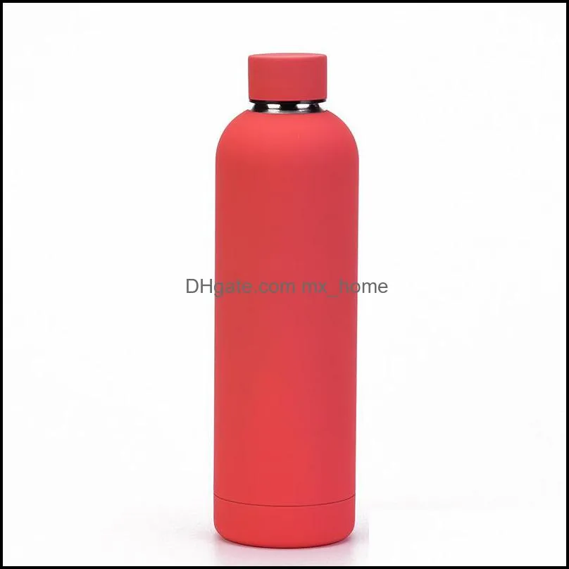 tumblers double-layer 304 stainless steel thermos water bottle 750ml large-capacity outdoor sports frosted water bottles