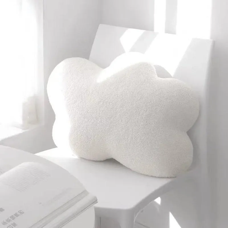 Cushion/Decorative Pillow White Bedside Super Soft Cloud Girls Waist Pad Office Gift Sofa Home DecorCushion/Decorative