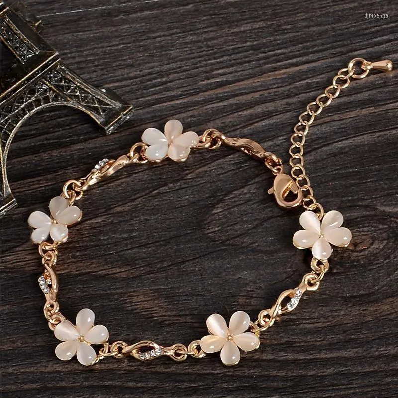 Vendre des ornements de main de commerce extérieur européen et américain Europe Amérique en gros mode opale fleur épissure bracelet bracelets de charme