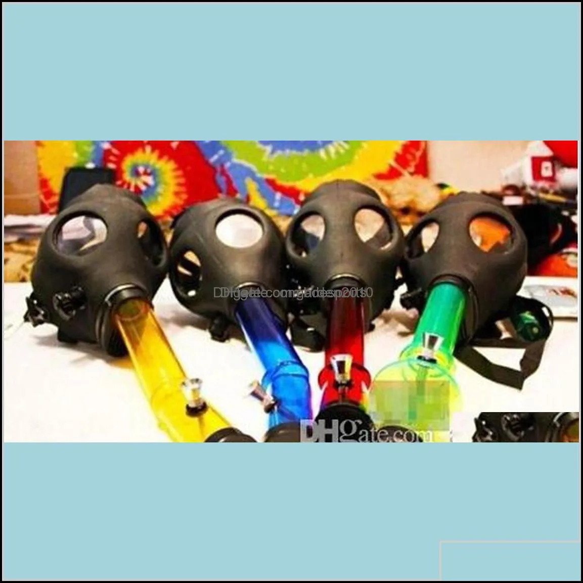 Smoking Pipes Accessories Household Sundries Home & Garden Wholesale 2016 Bongs Gas Mask Water Sealed Acrylic Hookah Pipe Filter Drop