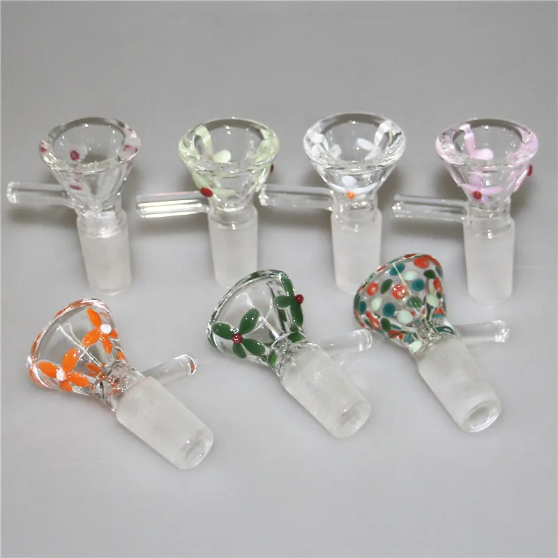 Hookah 14mm Glass Bowl Male Joint Tobacco Dry Herb Smoking Bowls For Oil Dab Rig Glass Water Bong