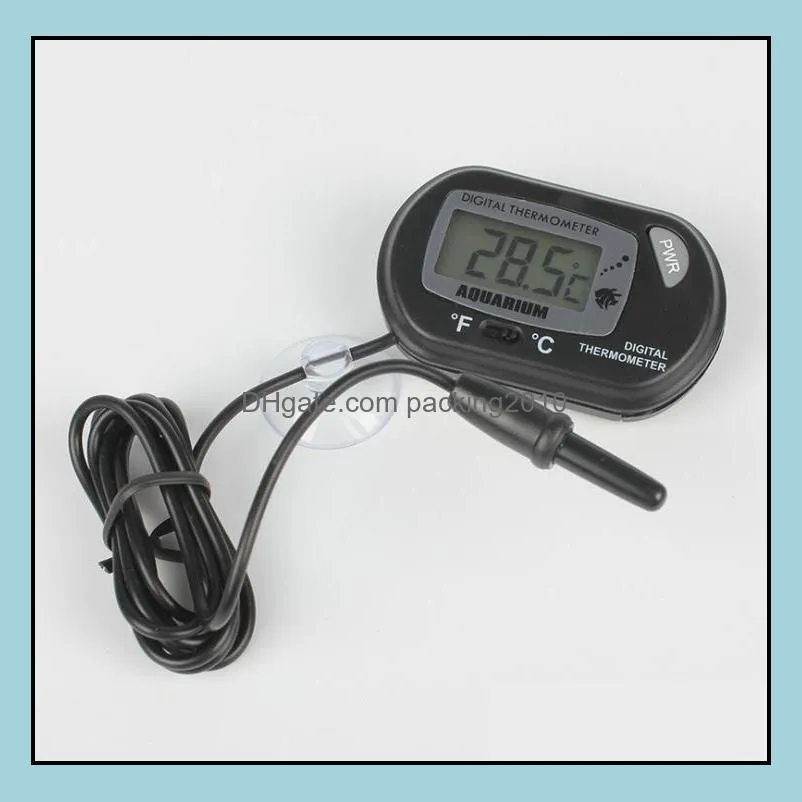 fish aquarium thermometer digital lcd display reptile terrarium temperature thermometers probe meter fridge sn4071