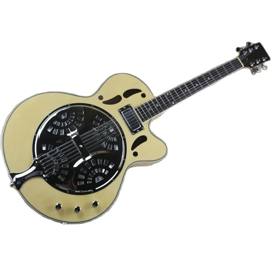 Natural Wood Metal Covered Dobro Electric Resonator Guitar From Ksgseller 256.93 DHgate.Com