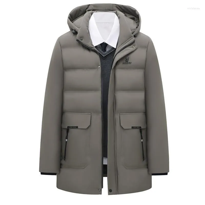 Men's Trench Coats Winter Parka Coat Men Cotton Jacket Hooded Thicken Warm Jackets Outerwear Fashion Windbreaker Male Clothing Viol22