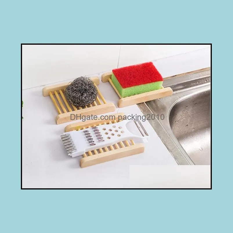 natural bamboo wooden soap dishes wooden soap tray holder storage soap rack plate box container for bath shower bathroom cfyz357q