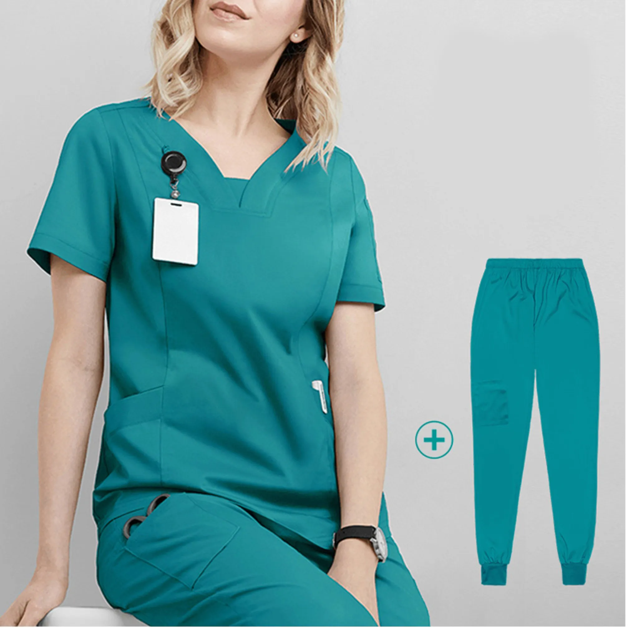 Surgical Overalls Medical Uniform Two Piece Pants Scrubs hospital Workwear Health nurse Dental operating room hand washing suit do2537