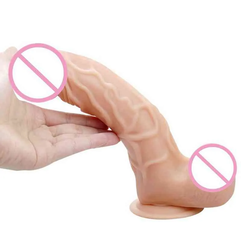 Nxy dildos simulering penis super stor hingst onani transparent apparat kvinnor s teckning och infoga climax 0316