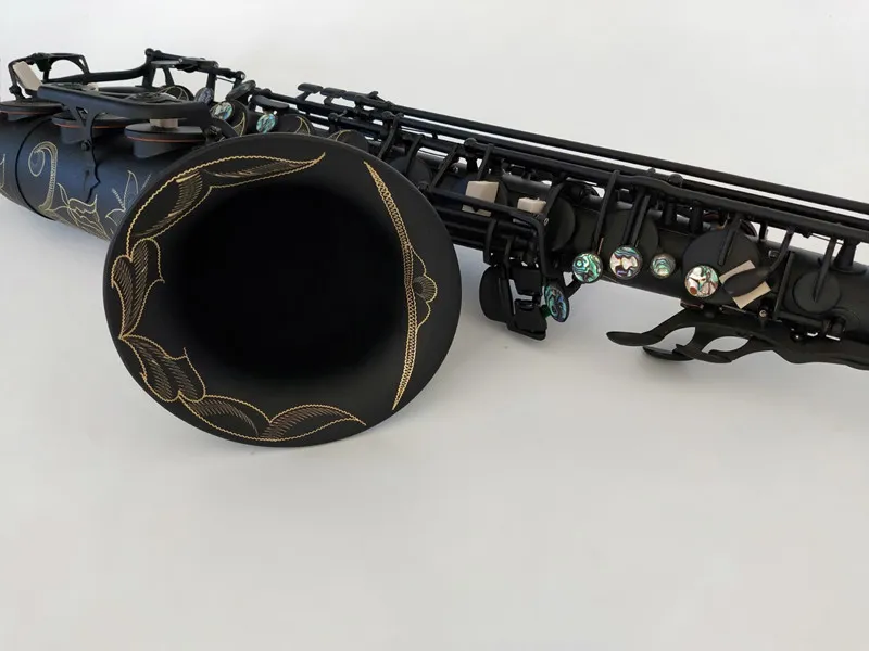 Калуолиновый качественный черный тенор саксофон, играющий профессиональные музыкальные музыкальные инструменты с подарком с корпусом