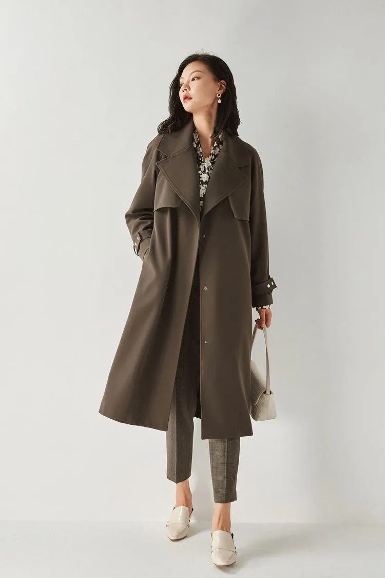 Womens Waterproof Oversized Windbreaker Toteme Trench Coat With Smooth Raglan Sleeves Mid Length Belt And Lapel Neck From Qltrade 15 126.64 DHgate.Com