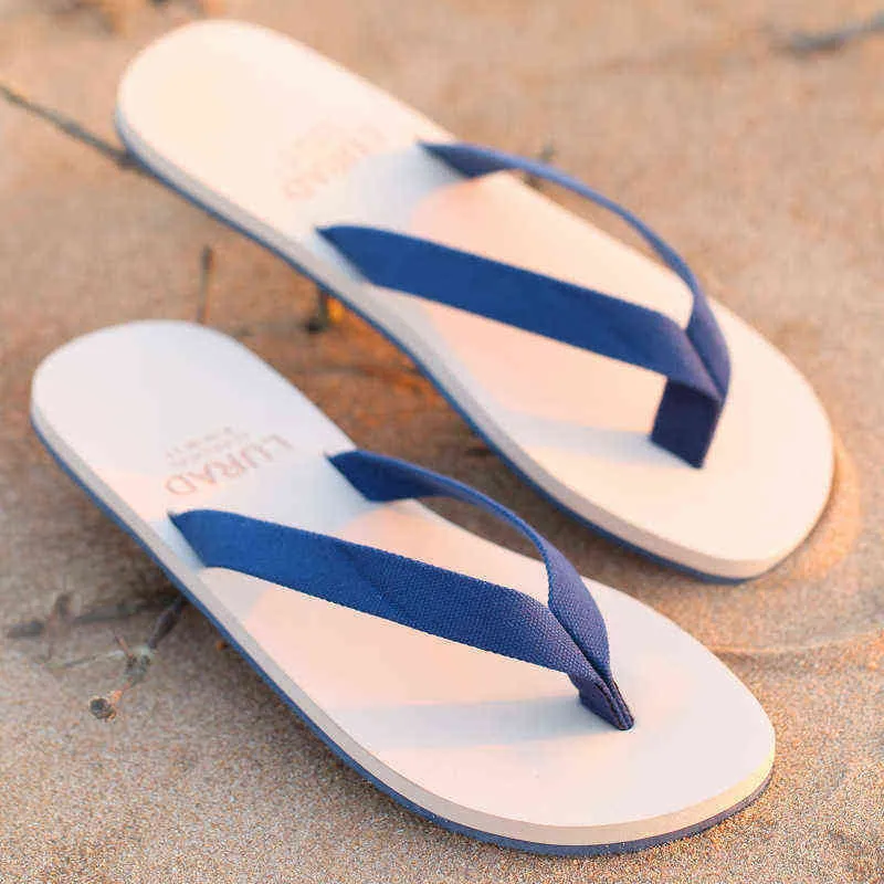 Ocio de verano, chanclas antideslizantes para hombres, sandalias cómodas, zapatos de playa con clip para pies