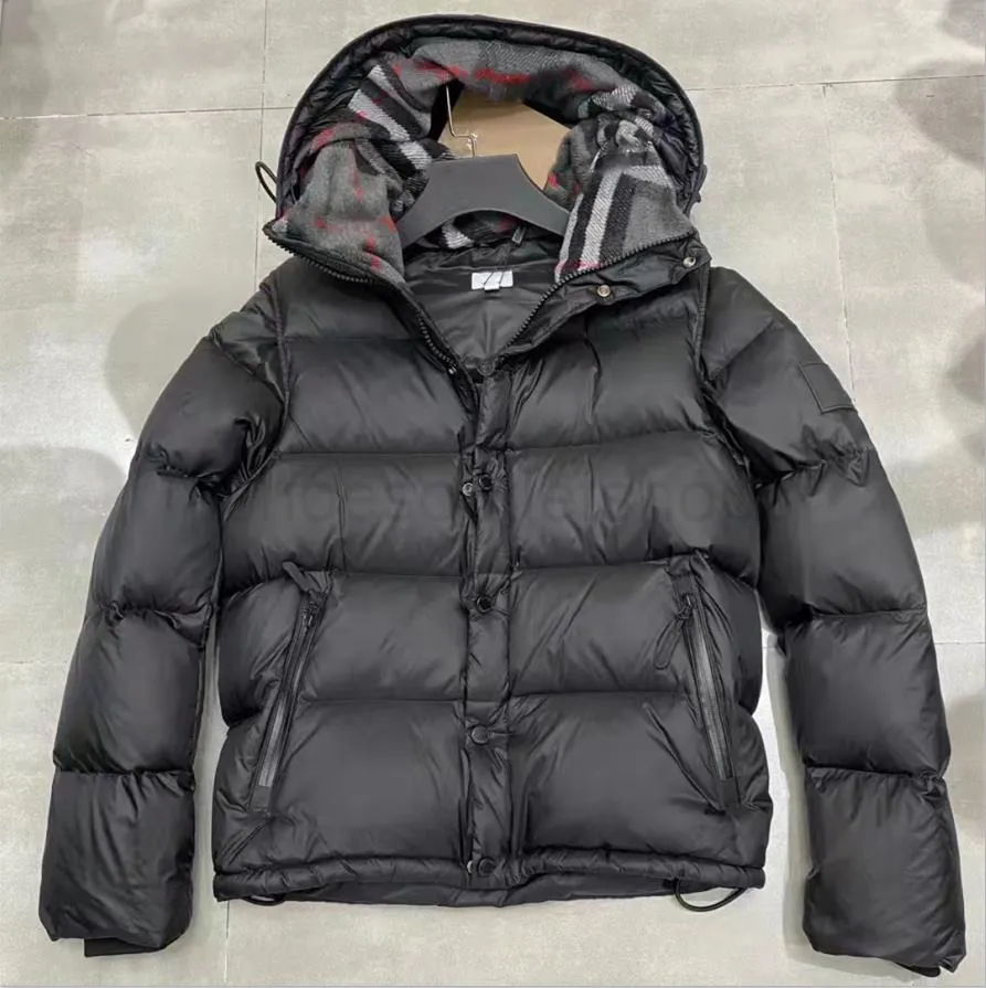 Detachable Sleeve Nylon Puffer Jacket in Black - Men