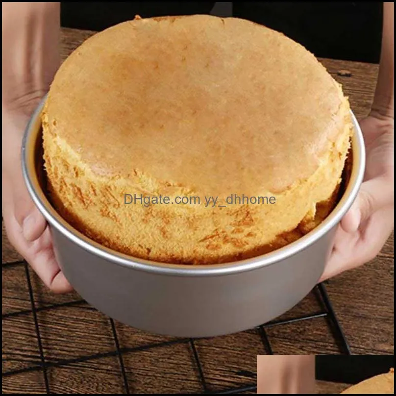 Cakes Tools Baking Utensils 6-Inch Movable Bottom Cake Moulds Household Explosion Aluminum Alloy Anode Circular Movable Mould RRB14542