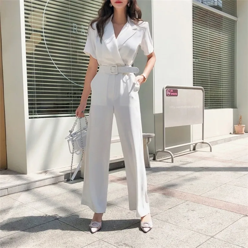 Save Big on Bulk White Work Jumpsuit Women's Summer White Jumpsuit Casual  High Waist, Temperament Work Style, High Quality, Outdoor Trend Best  Deals