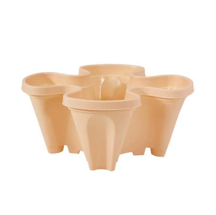 Four Petals Strawberry Stereoscopic Tall Plastic Planters Stackable Balcony  Vegetable Pots Colorful No Space Practical Basin SN6450 From Szyang, $3.78