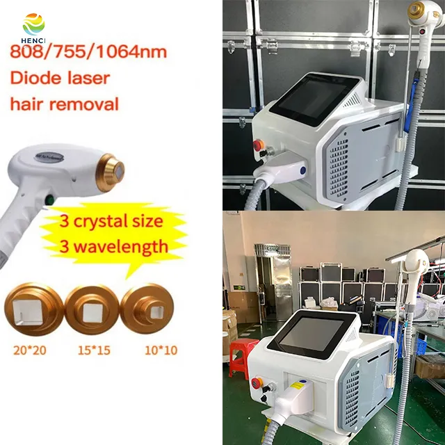 3 Våglängd Diode Laserhårborttagare smärtfri effektiv hårborttagningsmaskin med 755 nm 808nm 1064nm för all färg på hudhår