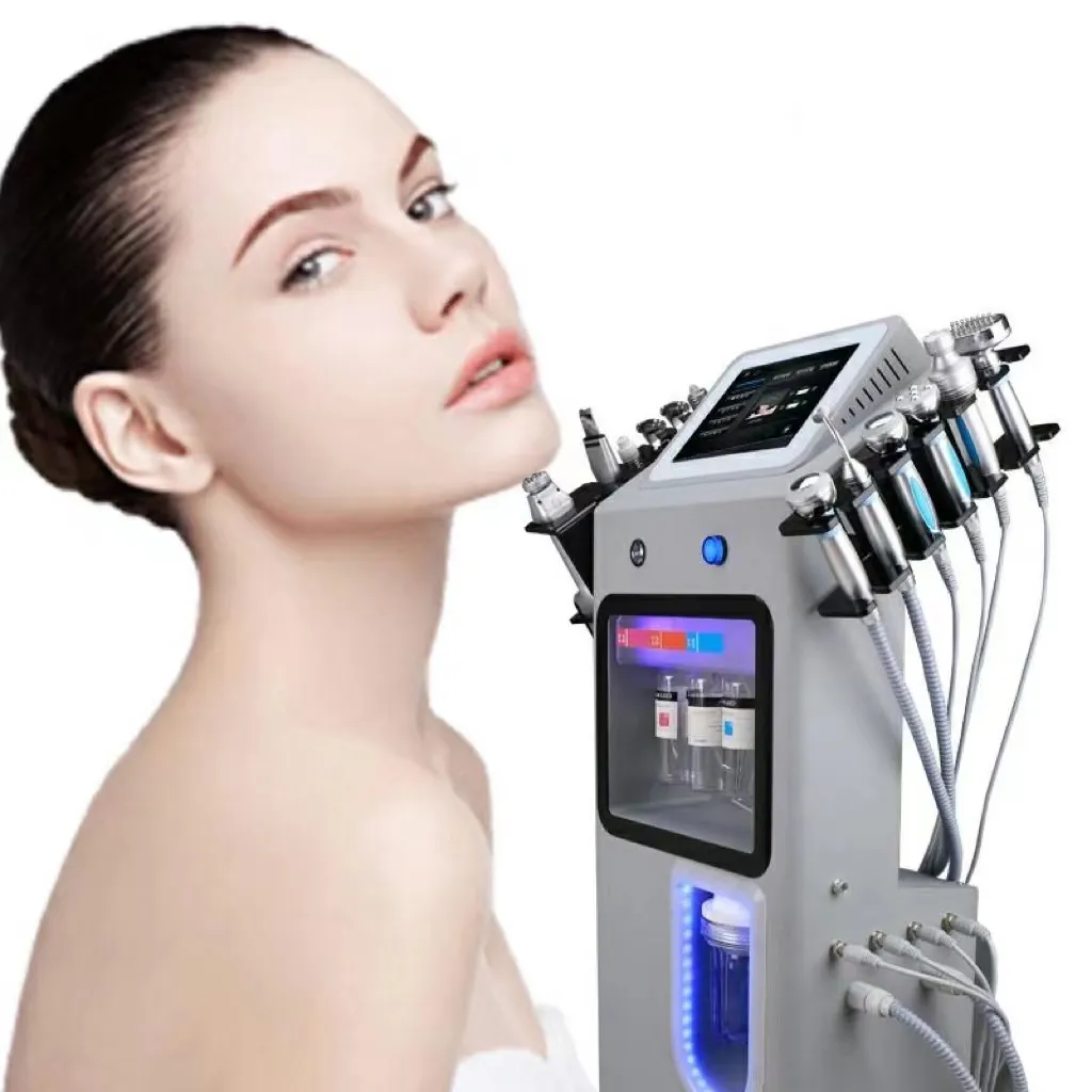 Máquina de hidrodermoabrasión 12 en 1, cuidado de la piel, dispositivo Facial de oxígeno y agua, equipo facial para el cuidado de la piel, novedad de 2024