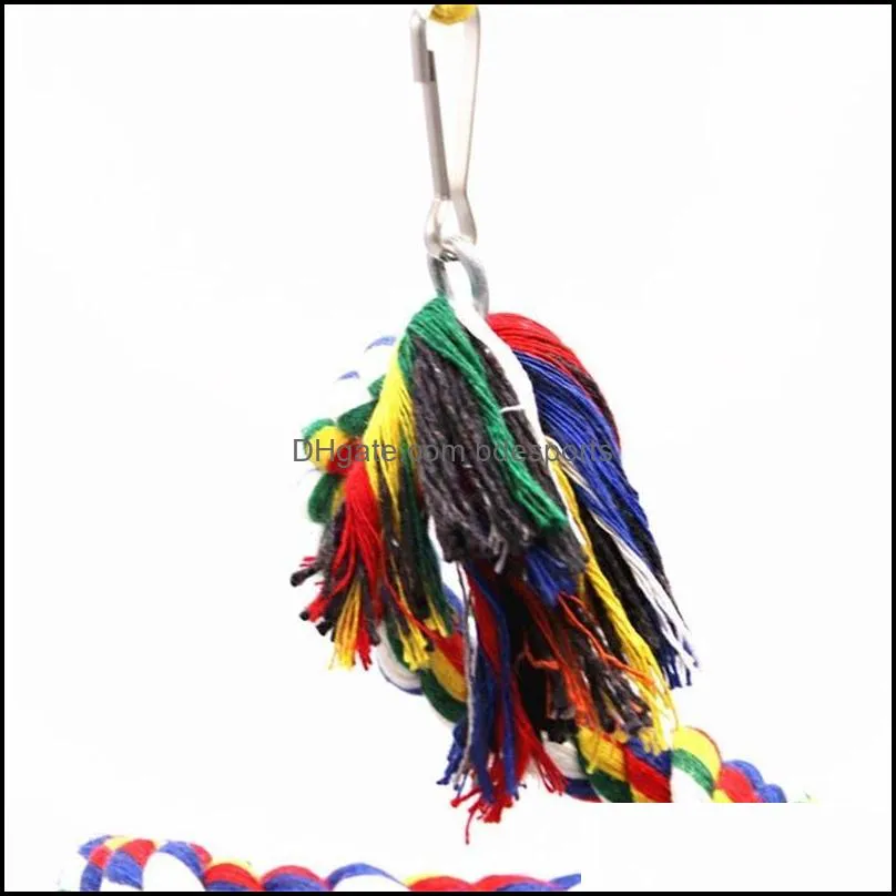 50cm Parrot Toy Rope Braided Parrot Pet Chew Rope Budgie Perch Coil Bird Cage Cockatiel Toy Pet Birds Training Accessories