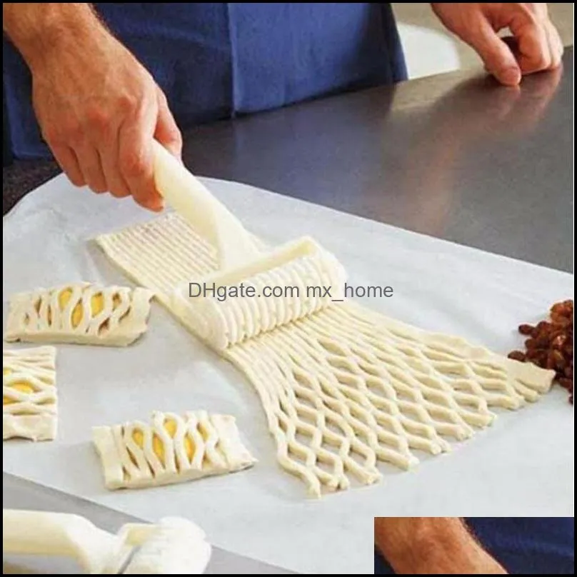 Bakgebakgereedschap bakware keuken eetbar huizen tuin koekjessaart pizza cutter accessoires embossin dhwdj