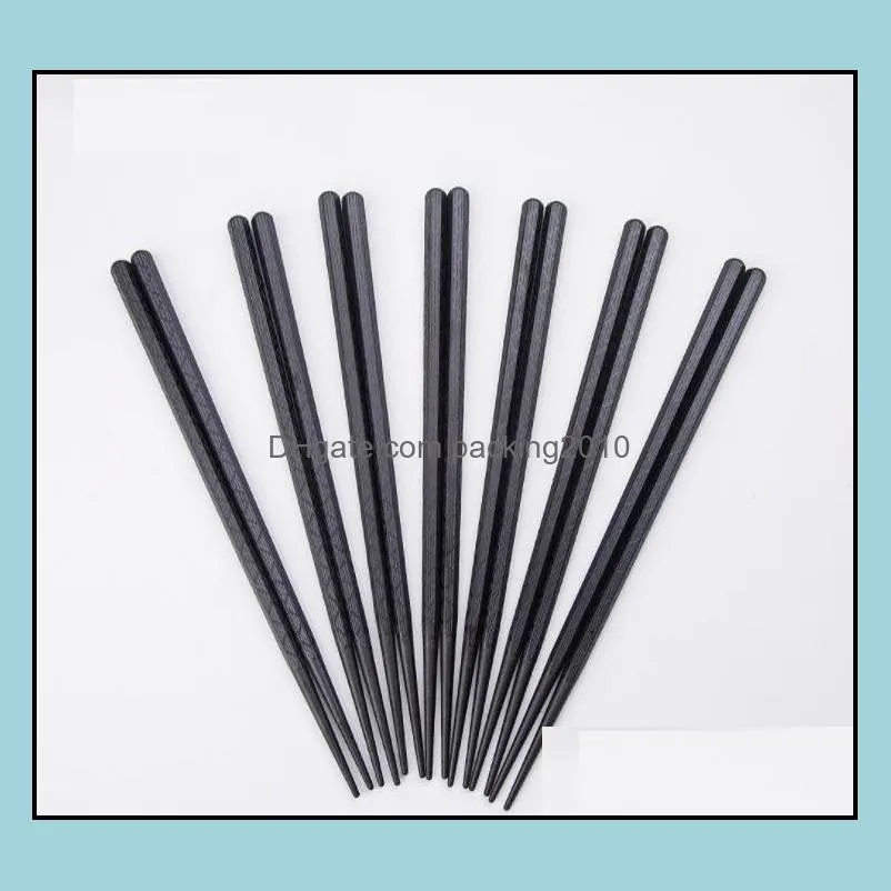 black chopstick restaurant durable japanese chopsticks sushi low price alloy chop stick chinese food bulk sale sn4103