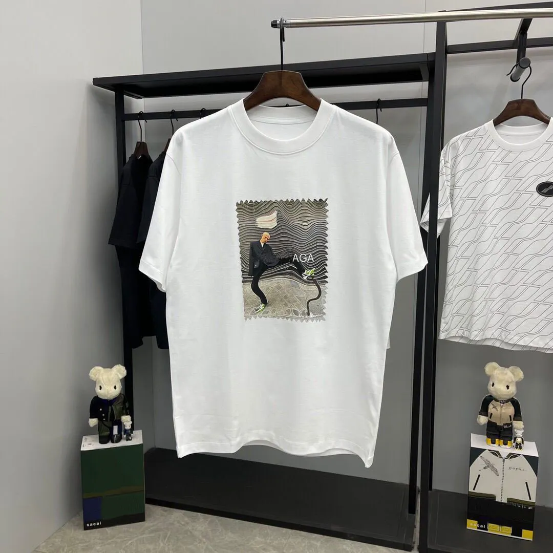 Мода мужчина футболка дизайнер дизайнер печать мужчина футболка классические мужчины половые хлопковые одежды Хип -хоп -стрит одежда короткий рукав
