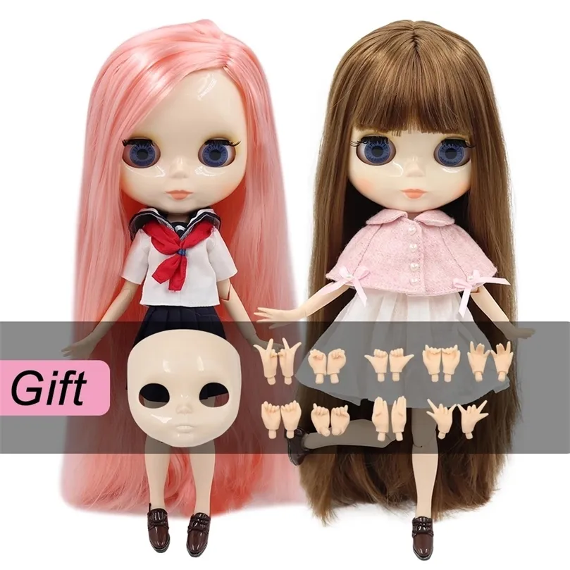 ICY DBS Blyth Doll joint body 1/6 bjd white skin shiny face 30cm toy girls gift on sale special offer anime 220505