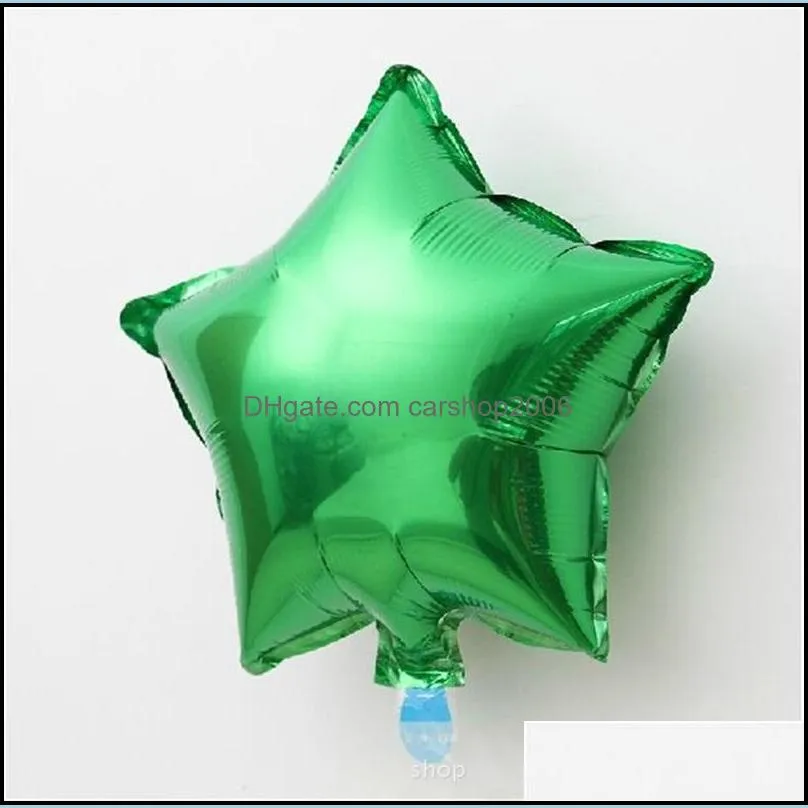 10 Inches Foil Balloon Aluminum Film Multicolour Star Type Wedding Bridal Birthday Party Arrangement Air Balloons Decoration New 0 18hc