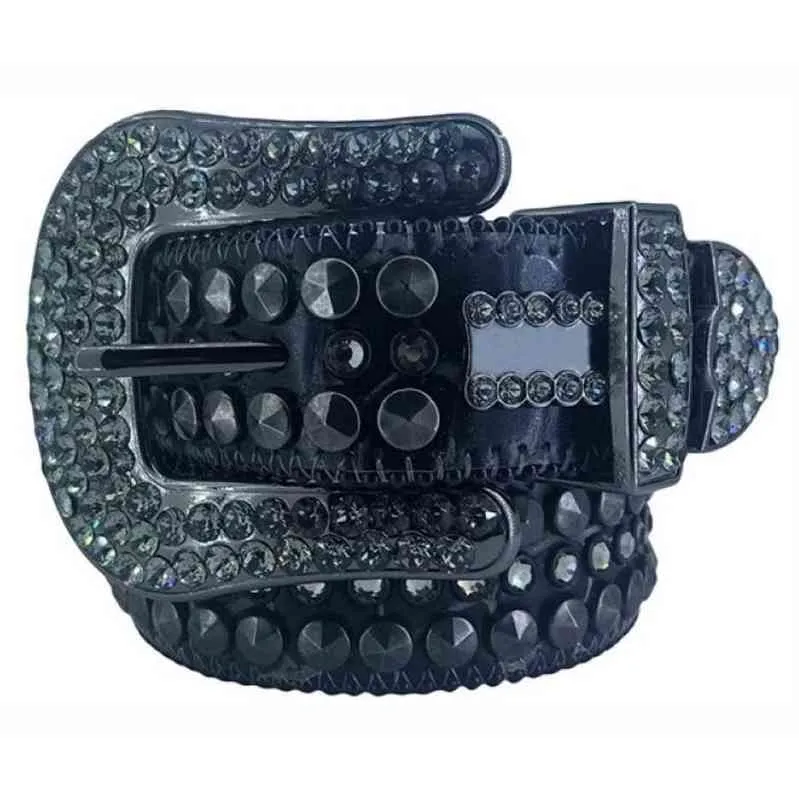 mens belt belts for men designer Designer Men Women Bb Simon rhinestone belt with big leather buckle Shiny bling rhinestones belts waistband 814484097