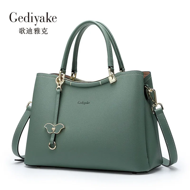 Solid Color Geometric Pattern Handbag Casual Simple Pu - Temu