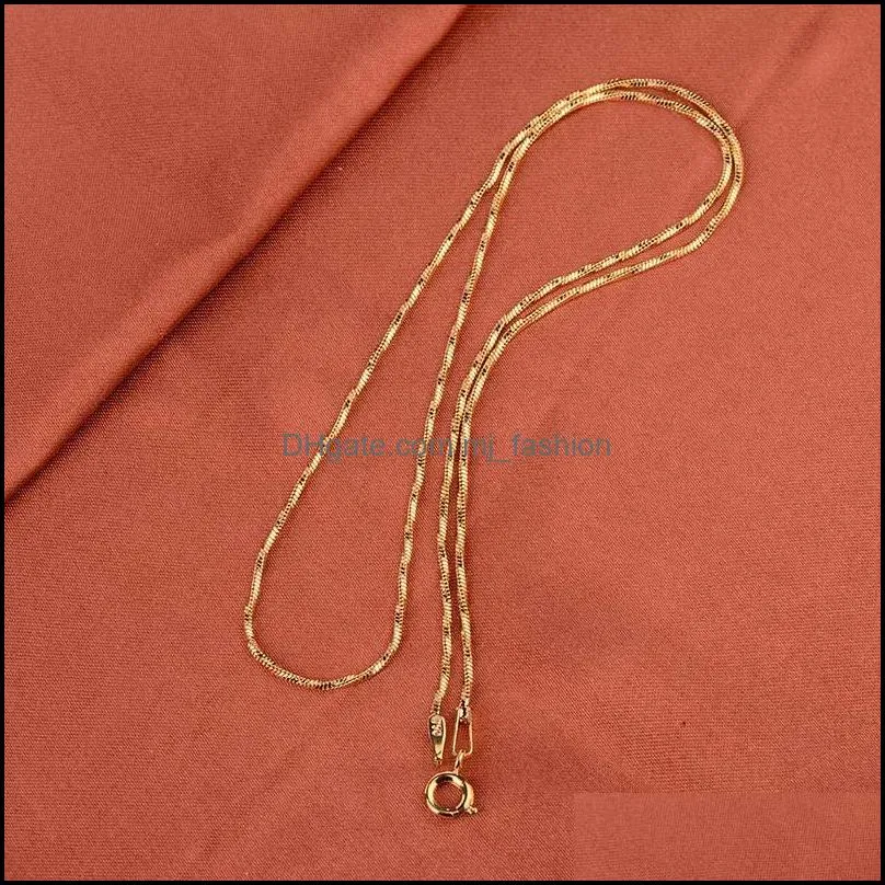 gold chain necklace for pendant diy gold plated copper twisted rope chain wholesale beautifully jewelry